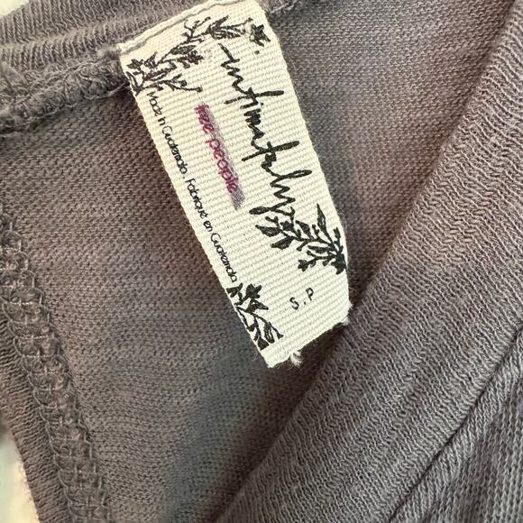 Intimately Free People Women's Sz S Boho Homebody Romper Jumpsuit Vintage Gray￼ - Picture 7 of 13